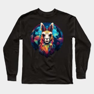 Llama Earth Day Long Sleeve T-Shirt